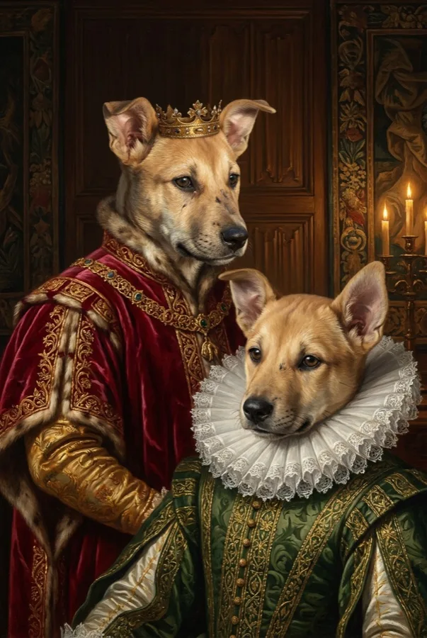 Two puppies portrait